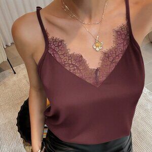 Redwood Elegant Women's Contrast Lace Camisole
